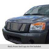 Stainless Steel Main Upper Stainless Steel Billet Grille 2008-2015 Nissan Titan GR14FFE20S