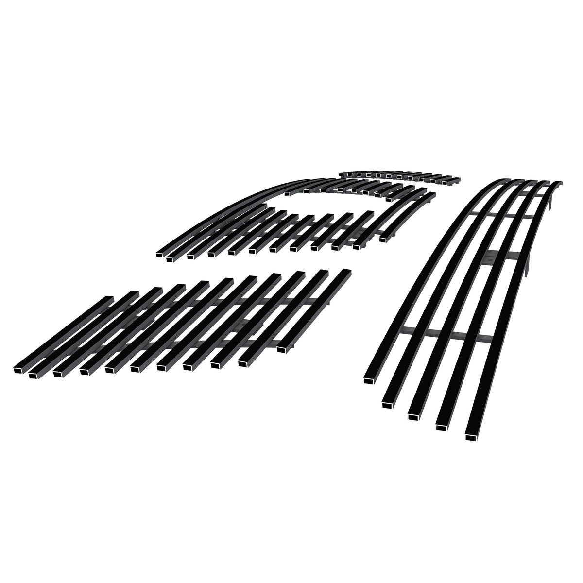 Stainless Steel Main Upper + Lower Bumper Black Stainless Steel Billet Grille 2005-2007 Nissan Pathfinder With Logo Show/2005-2008 Nissan Frontier With Logo Show GR14FGI66J