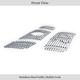 Stainless Steel Main Upper + Lower Bumper Stainless Steel Billet Grille 2004-2006 Nissan Titan With Logo Show/2007-2007 Nissan Titan Classic Model, With Logo Show/2004-2007 Nissan Armada With Logo Show GR14FGI92S