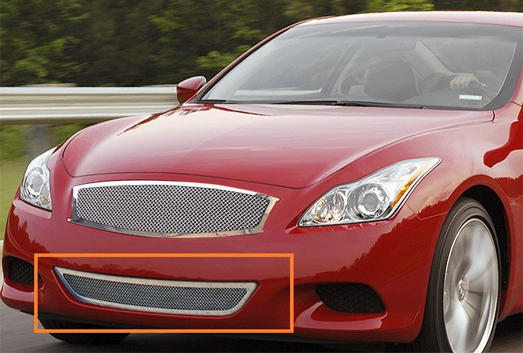 Stainless Steel Lower Bumper Mesh Grille 2008-2010 Infiniti G37 Coupe (With Honeycomb OE Grille, Only For Sport Edition) GR14GEB35T