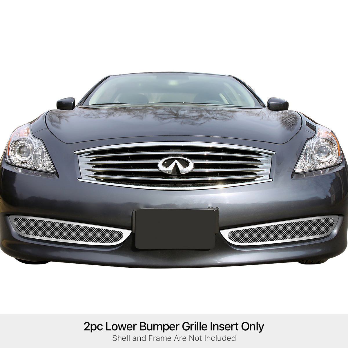 Stainless Steel Lower Bumper Mesh Grille 2008-2010 Infiniti G37 Coupe (With Honeycomb OE Grille, Except Sport Edition) GR14GEB36T
