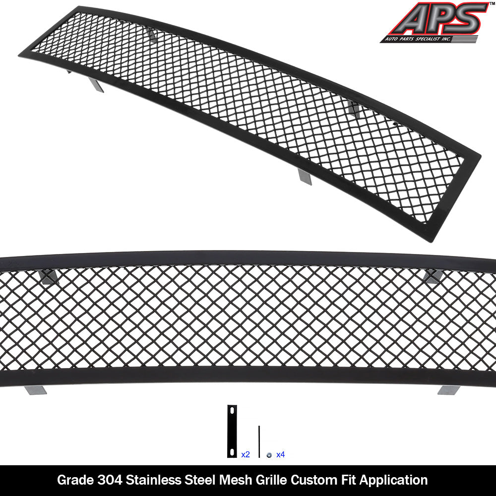 Stainless Steel Lower Bumper Black Wire Mesh Grille 2016-2019 Nissan Titan Not for Models with Tow Hook GR14GFC96H