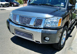 Stainless Steel Main Upper + Lower Bumper Mesh Grille 2004-2007 Nissan Titan GR14GGH69S