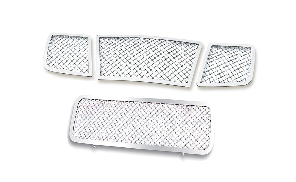 Stainless Steel Main Upper + Lower Bumper Mesh Grille 2004-2007 Nissan Titan GR14GGH69S