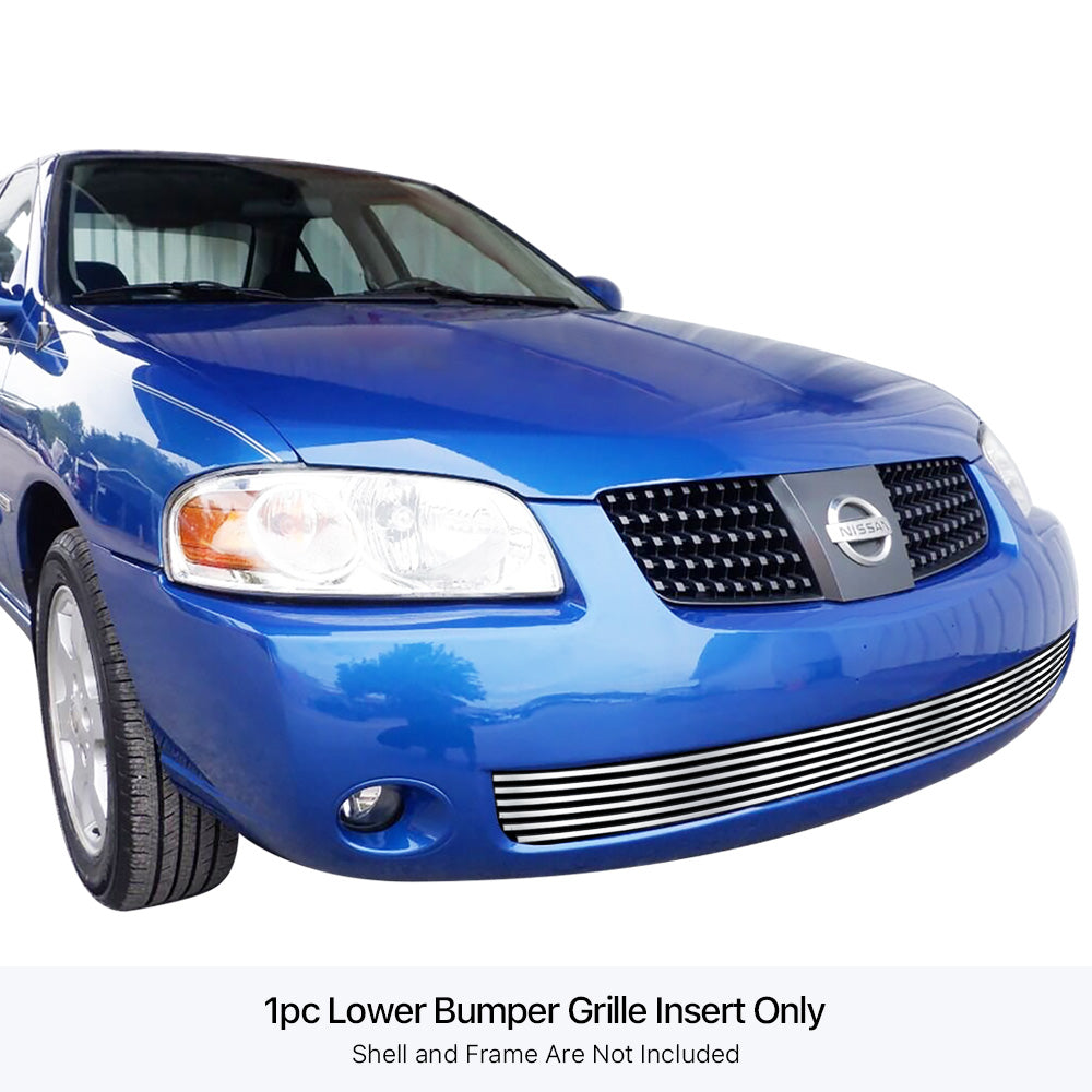 Stainless Steel Lower Bumper Stainless Steel Billet Grille 2004-2006 Nissan Sentra GR14HED03S