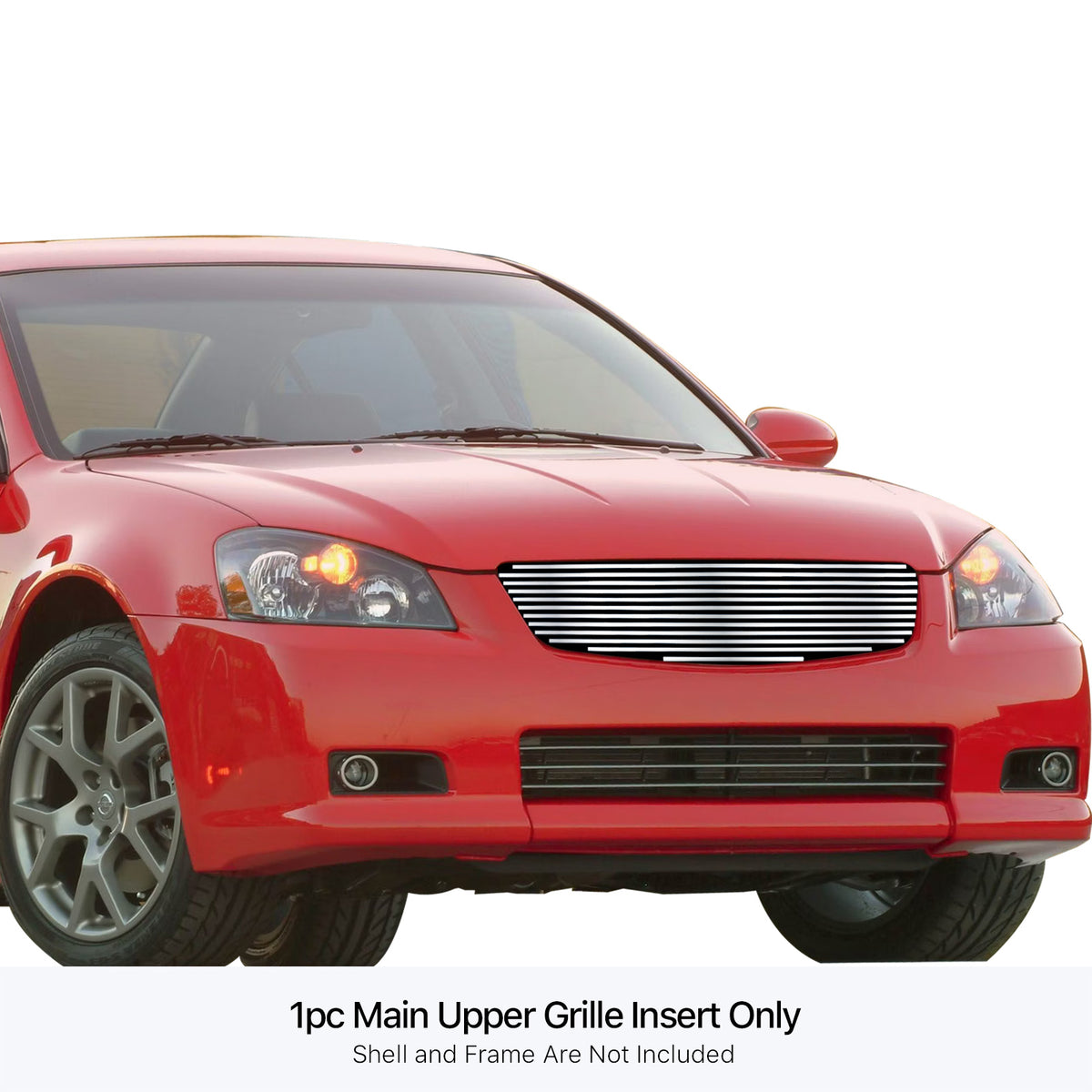 Stainless Steel Main Upper Stainless Steel Billet Grille 2005-2006 Nissan Altima All Models GR14HED11S