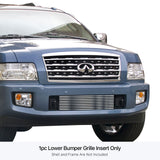 Stainless Steel Lower Bumper Stainless Steel Billet Grille 2004-2010 Infiniti QX56 Not Good For Speed Sensor Package GR14HED48S
