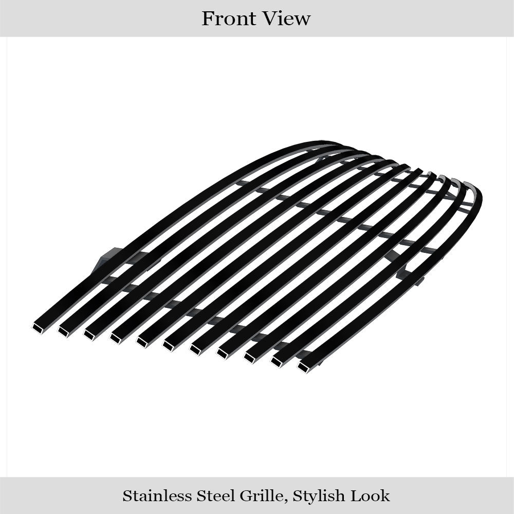 Stainless Steel Main Upper Black Stainless Steel Billet Grille 2005-2007 Infiniti M35 Sedan GR14HEF08J