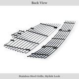 Stainless Steel Main Upper + Lower Bumper Stainless Steel Billet Grille 2007-2009 Nissan Altima Sedan GR14HGG65C