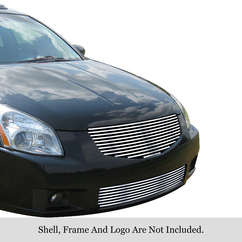 Stainless Steel Main Upper + Lower Bumper Stainless Steel Billet Grille 2007-2008 Nissan Maxima GR14HGH99S