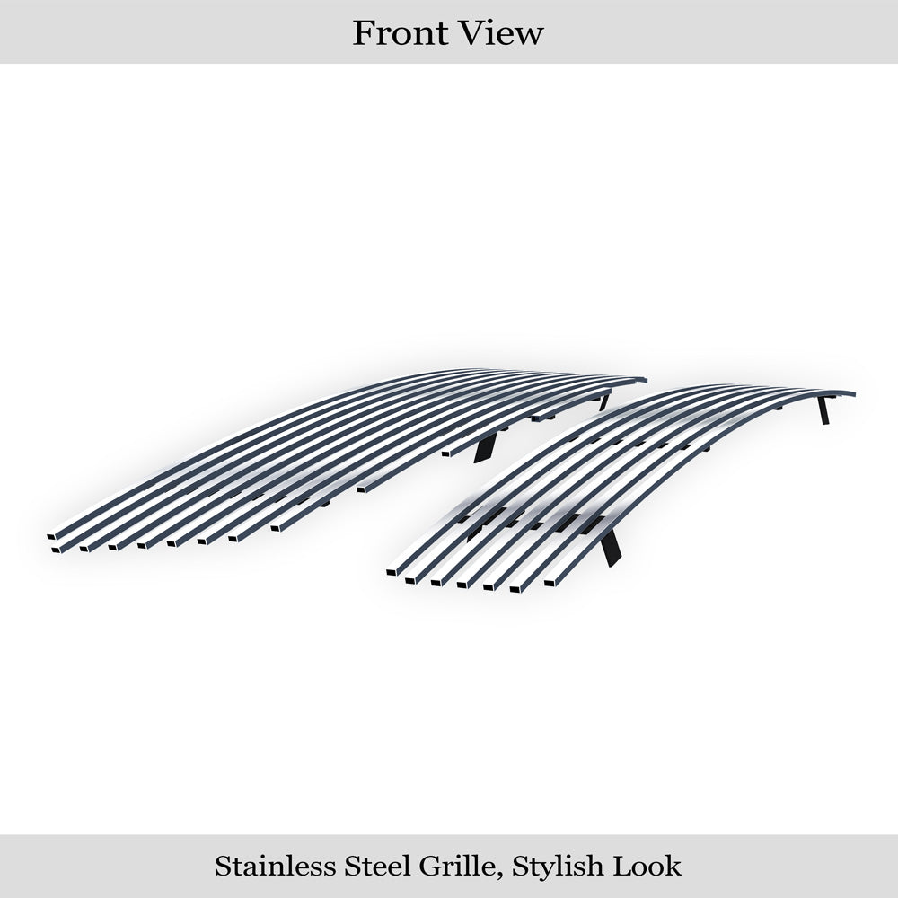 Stainless Steel Main Upper + Lower Bumper Stainless Steel Billet Grille 2007-2008 Nissan Maxima GR14HGH99S