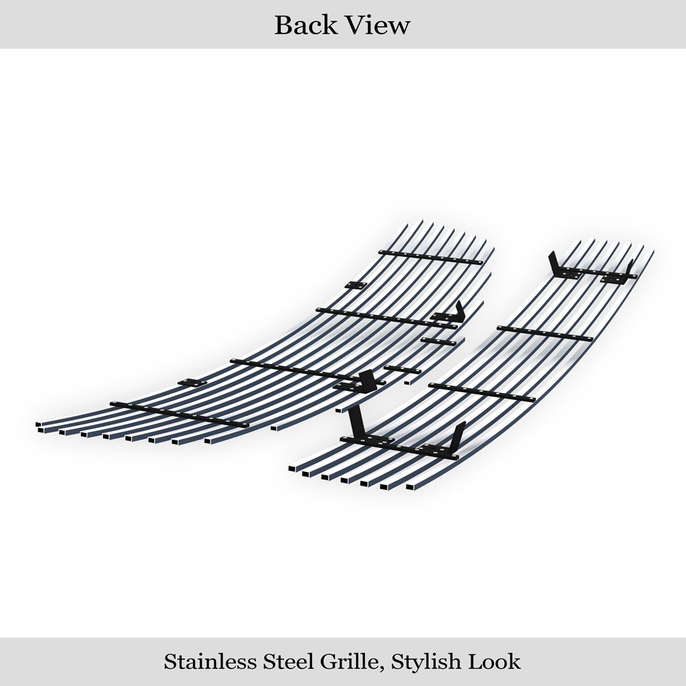 Stainless Steel Main Upper + Lower Bumper Stainless Steel Billet Grille 2007-2008 Nissan Maxima GR14HGH99S