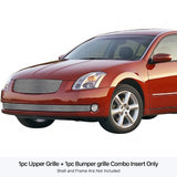 Stainless Steel Main Upper + Lower Bumper Stainless Steel Billet Grille 2004-2006 Nissan Maxima GR14HGI81S