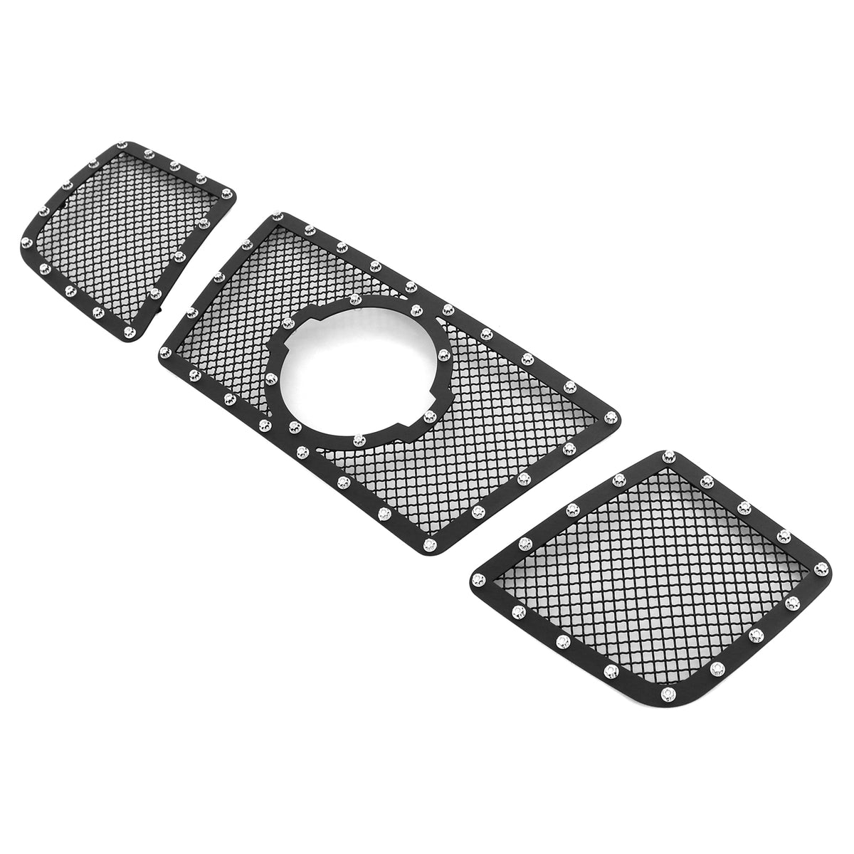 Stainless Steel Main Upper Rivet Grille 2004-2007 Nissan Armada With Logo Show/2004-2006 Nissan Titan With Logo Show/2007-2007 Nissan Titan Classic Model, With Logo Show GR14LED12H