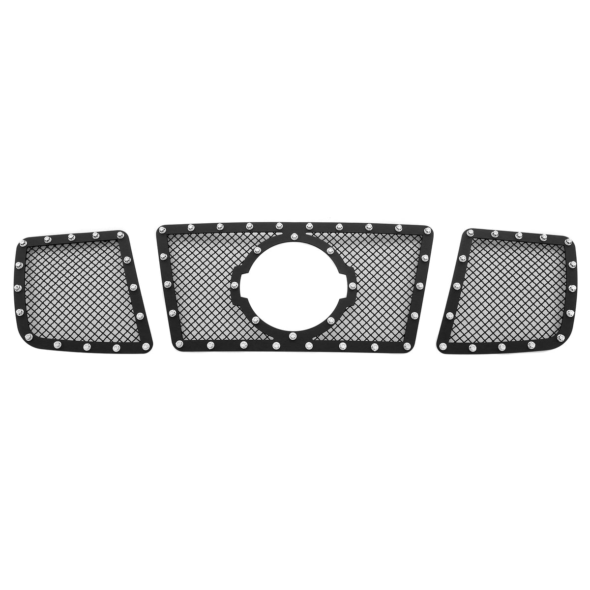 Stainless Steel Main Upper Rivet Grille 2004-2007 Nissan Armada With Logo Show/2004-2006 Nissan Titan With Logo Show/2007-2007 Nissan Titan Classic Model, With Logo Show GR14LED12H