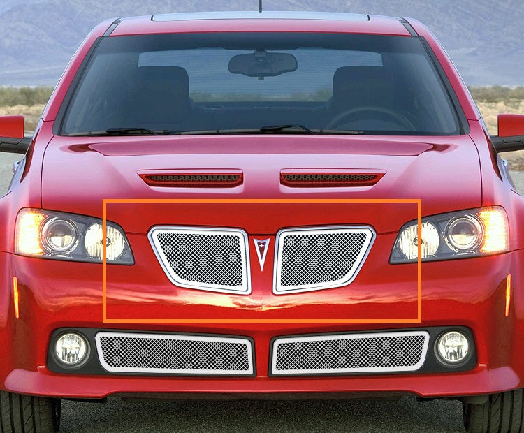 Stainless Steel Main Upper Mesh Grille 2008-2009 Pontiac G8 GR16GGB14T