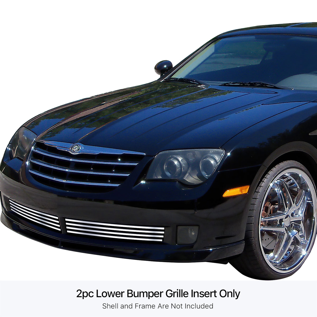 Stainless Steel Lower Bumper Stainless Steel Billet Grille 2004-2008 Chrysler Crossfire GR18FFE26S