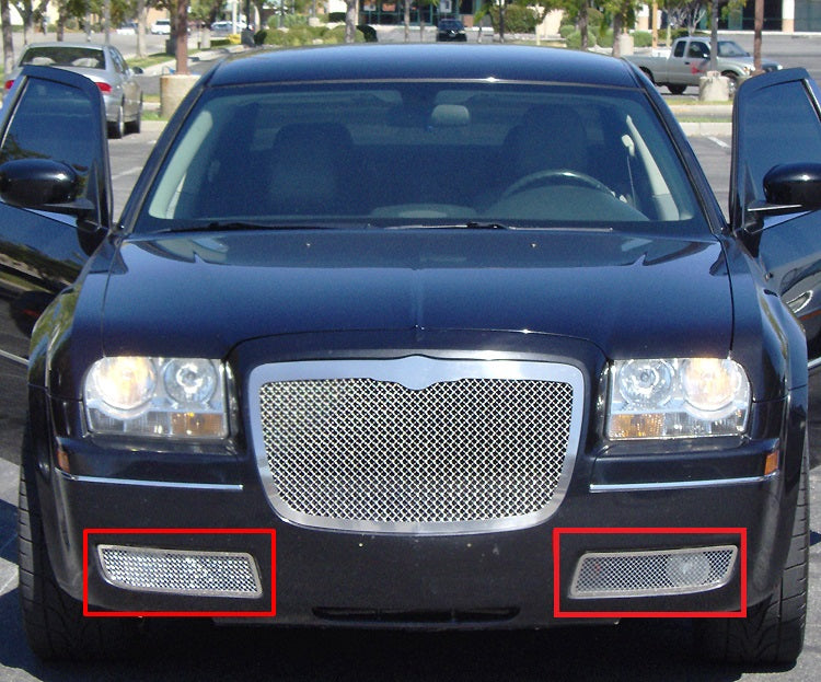 Stainless Steel Lower Bumper Mesh Grille 2005-2010 Chrysler 300 (Fog Lights Full Covered) GR18GFF36T