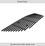 Stainless Steel Main Upper Black Stainless Steel Billet Grille 2011-2014 Chrysler 200 GR18HFH72J
