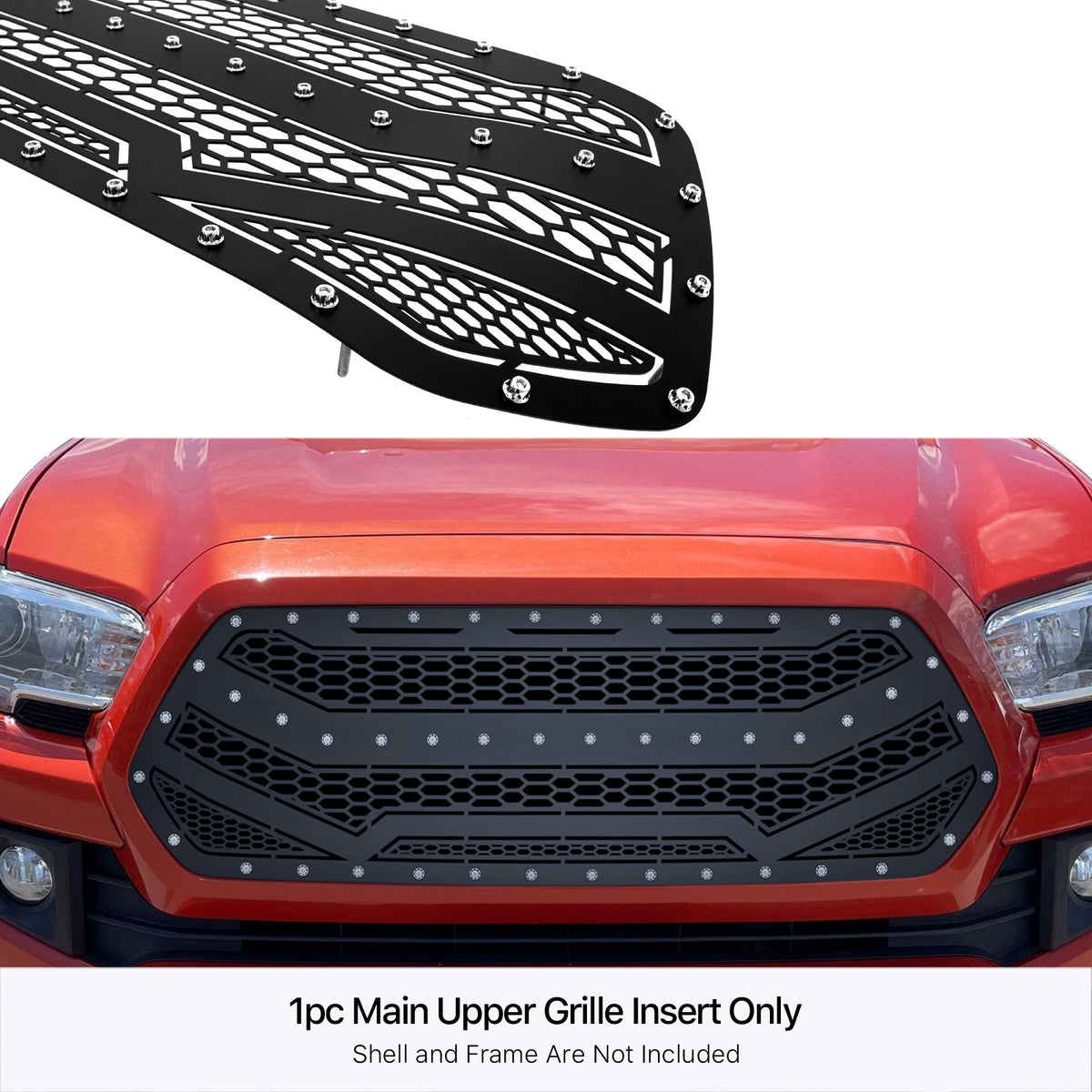 Stainless Steel Main Upper Sheet Grille 2016-2017 Toyota Tacoma Not Fit With Front Sensor GR20DFC58N