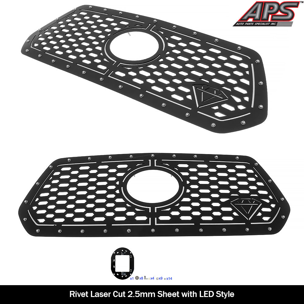 Stainless Steel Main Upper Sheet Grille 2018-2019 Toyota Tacoma with front sensor TSS GR20DFJ31D
