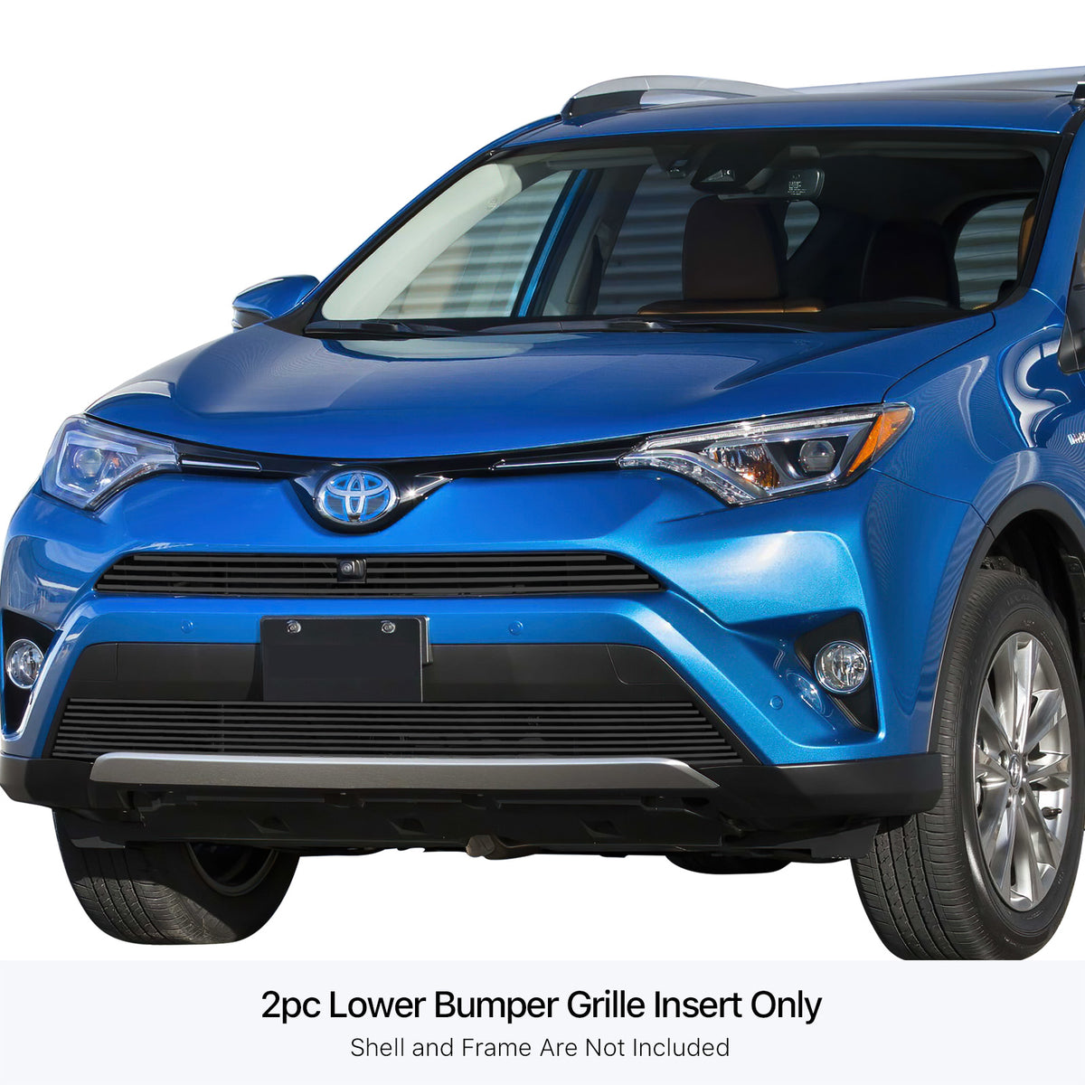 Stainless Steel Lower Bumper Black Stainless Steel Billet Grille 2016-2018 Toyota RAV4 With Camera (Not for SE) GR20FEE83J
