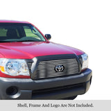 Stainless Steel Main Upper Stainless Steel Billet Grille 2005-2010 Toyota Tacoma 1 PC Center & 2 PCS For Side Holes GR20FFD56S