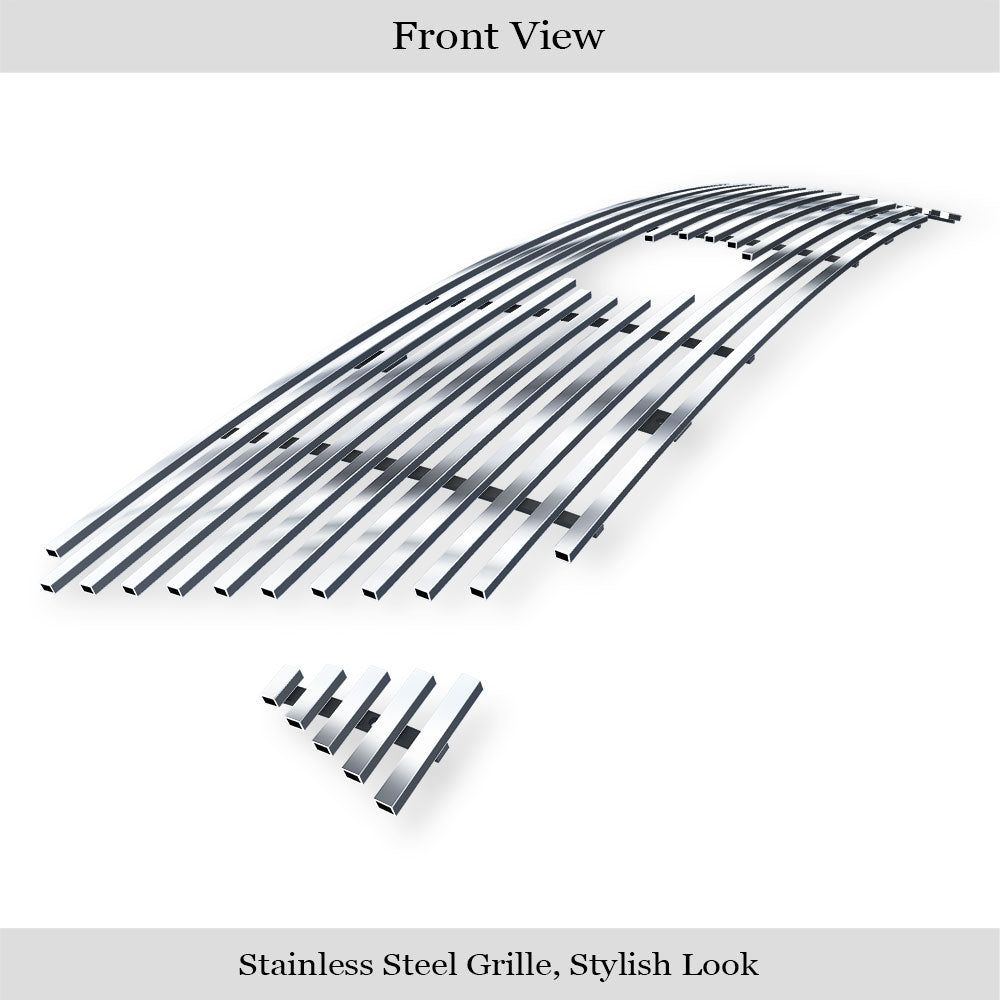 Stainless Steel Main Upper Stainless Steel Billet Grille 2005-2010 Toyota Tacoma 1 PC Center & 2 PCS For Side Holes GR20FFD56S