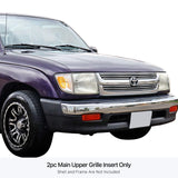 Stainless Steel Main Upper Stainless Steel Billet Grille 1998-2000 Toyota Tacoma 2WD Not For Prerunner GR20FFE63S