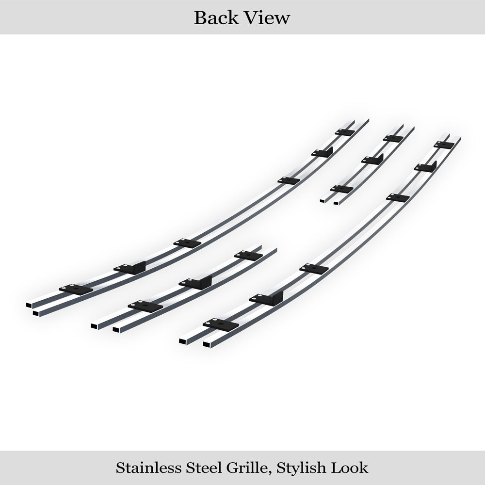 Stainless Steel Main Upper Stainless Steel Billet Grille 2004-2007 Toyota Highlander not for Hybrid GR20FFH16S