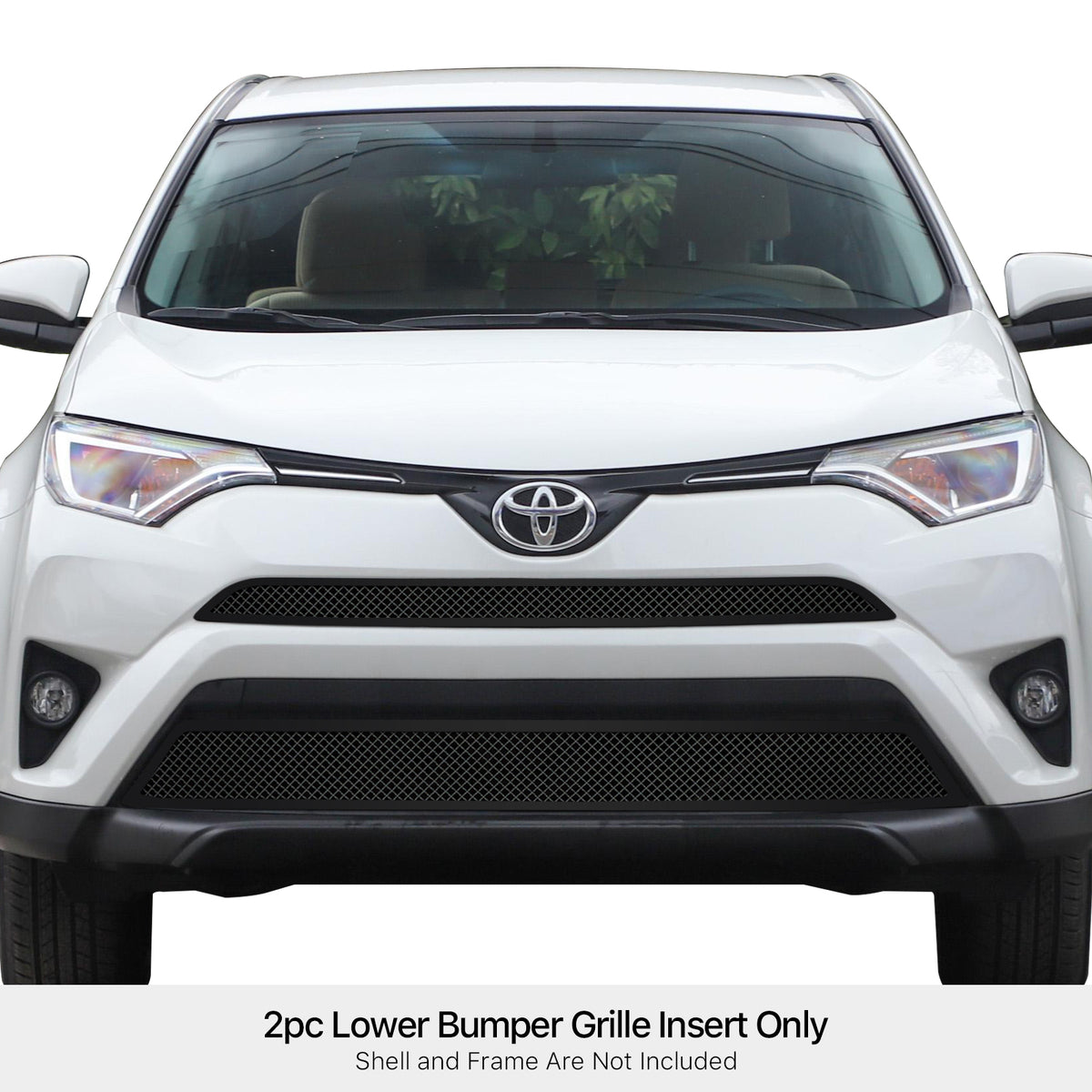 Stainless Steel Lower Bumper Black Wire Mesh Grille 2016-2018 Toyota RAV4 Without Camera (Not for SE) GR20GEE84H