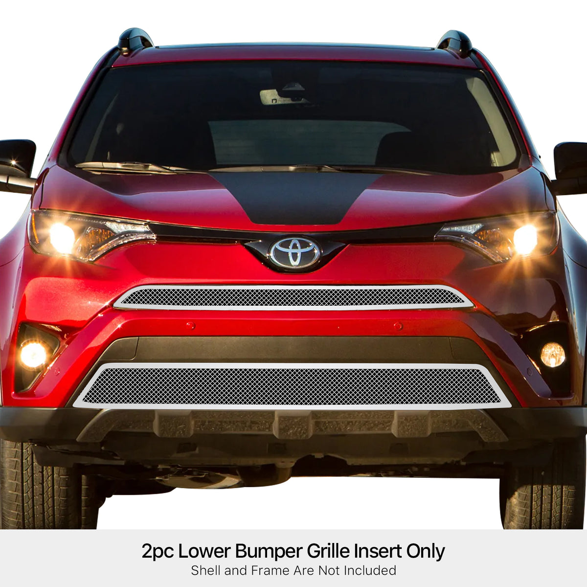 Stainless Steel Lower Bumper Mesh Grille 2016-2018 Toyota RAV4 Without Camera (Not for SE) GR20GEE84T