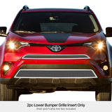 Stainless Steel Lower Bumper Mesh Grille 2016-2018 Toyota RAV4 Without Camera (Not for SE) GR20GEE84T