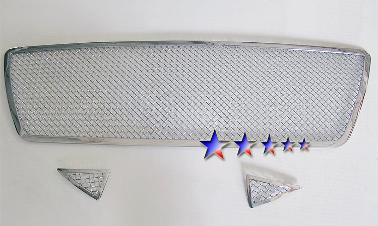 Stainless Steel Main Upper Mesh Grille 2005-2010 Toyota Tacoma 1 PC Center & 2 PCS For Side Holes GR20GFD56T