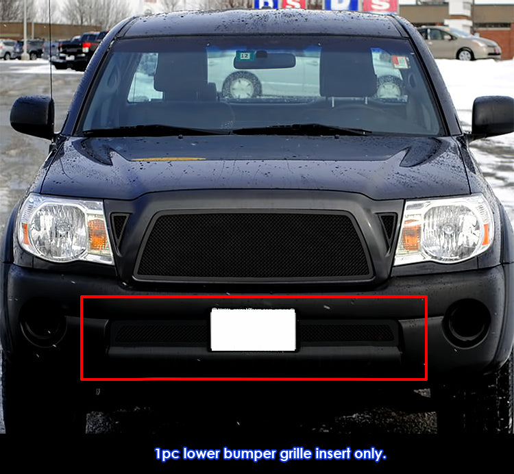 Stainless Steel Lower Bumper Black Wire Mesh Grille 2005-2011 Toyota Tacoma GR20GFD57H