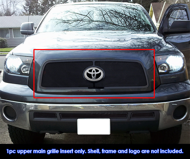 Stainless Steel Main Upper Black Wire Mesh Grille 2010-2013 Toyota Tundra 1 PC With Logo Show GR20GFG18H