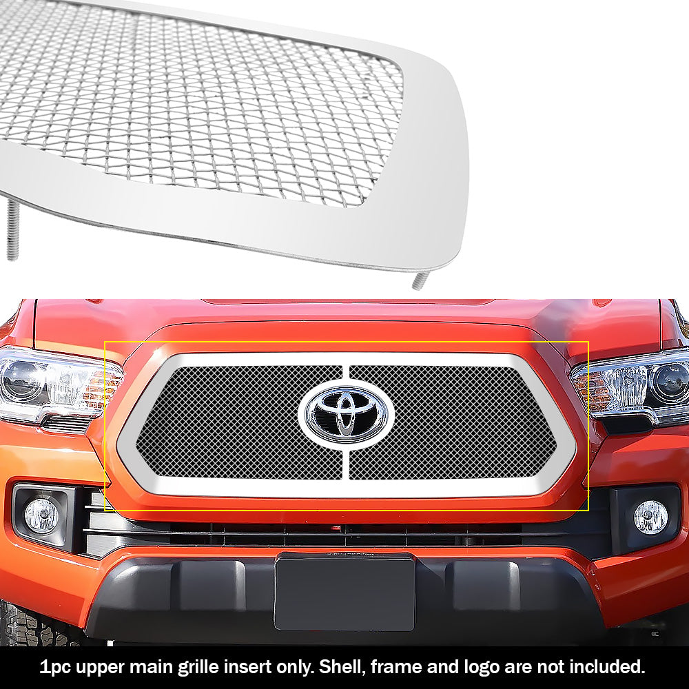 Stainless Steel Main Upper Mesh Grille 2018-2019 Toyota Tacoma with front sensor TSS GR20GFJ31T