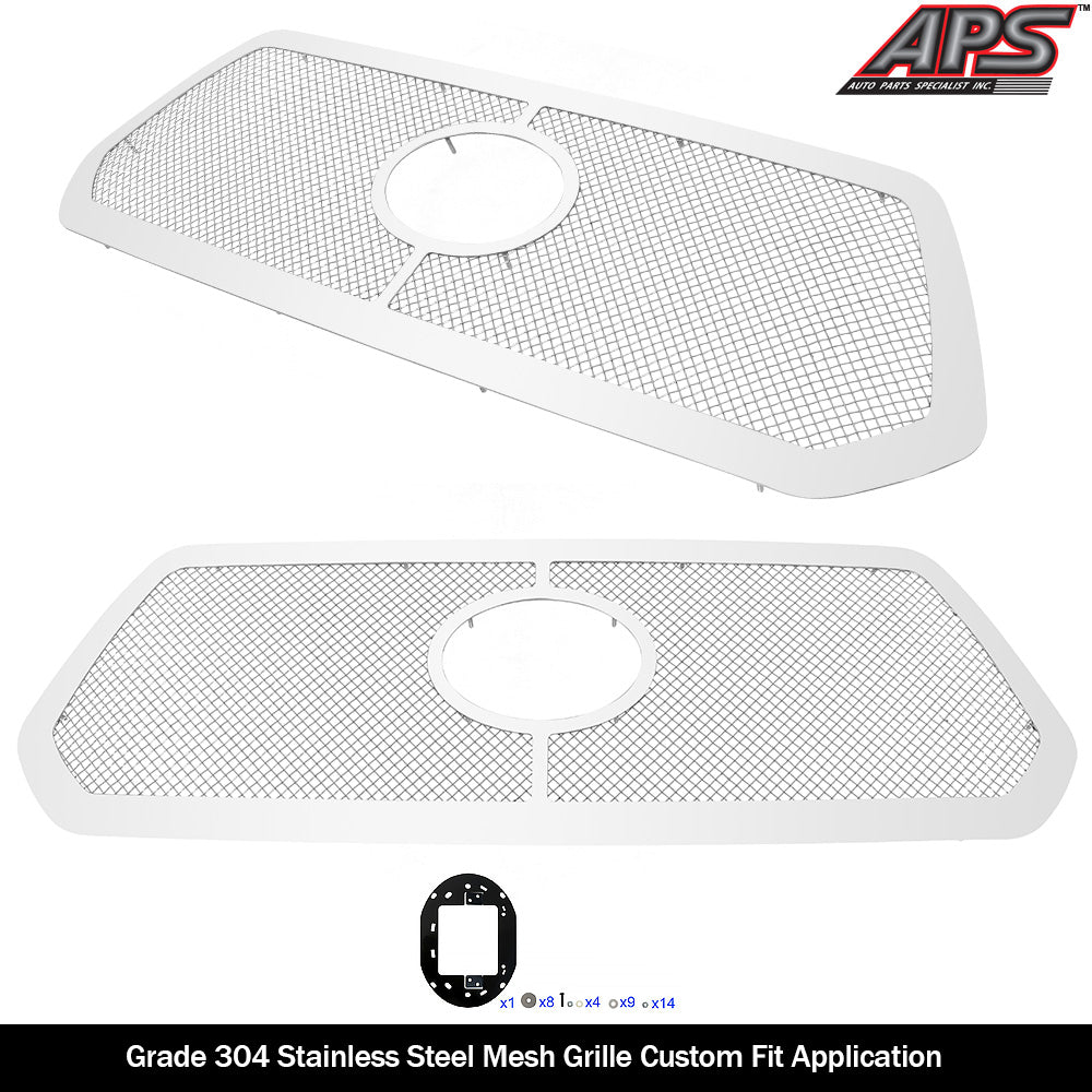 Stainless Steel Main Upper Mesh Grille 2018-2019 Toyota Tacoma with front sensor TSS GR20GFJ31T