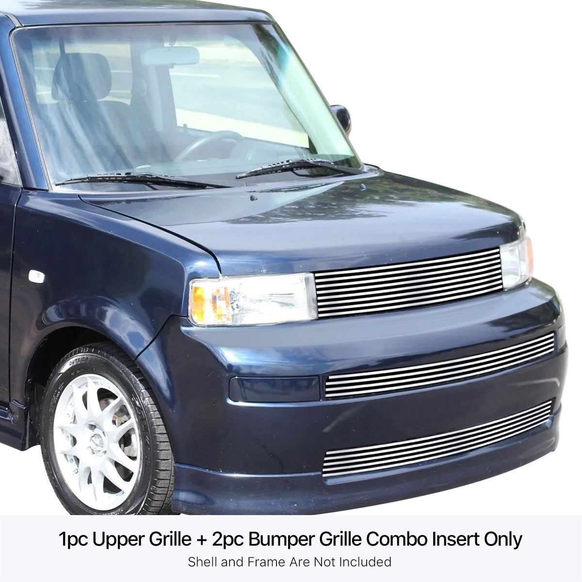 Stainless Steel Main Upper + Lower Bumper Stainless Steel Billet Grille 2003-2007 Scion XB GR20HGI77S