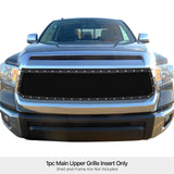 Carbon Steel Main Upper Rivet Grille 2014-2017 Toyota Tundra Not fit with front sensor behind logo GR20LEI85K