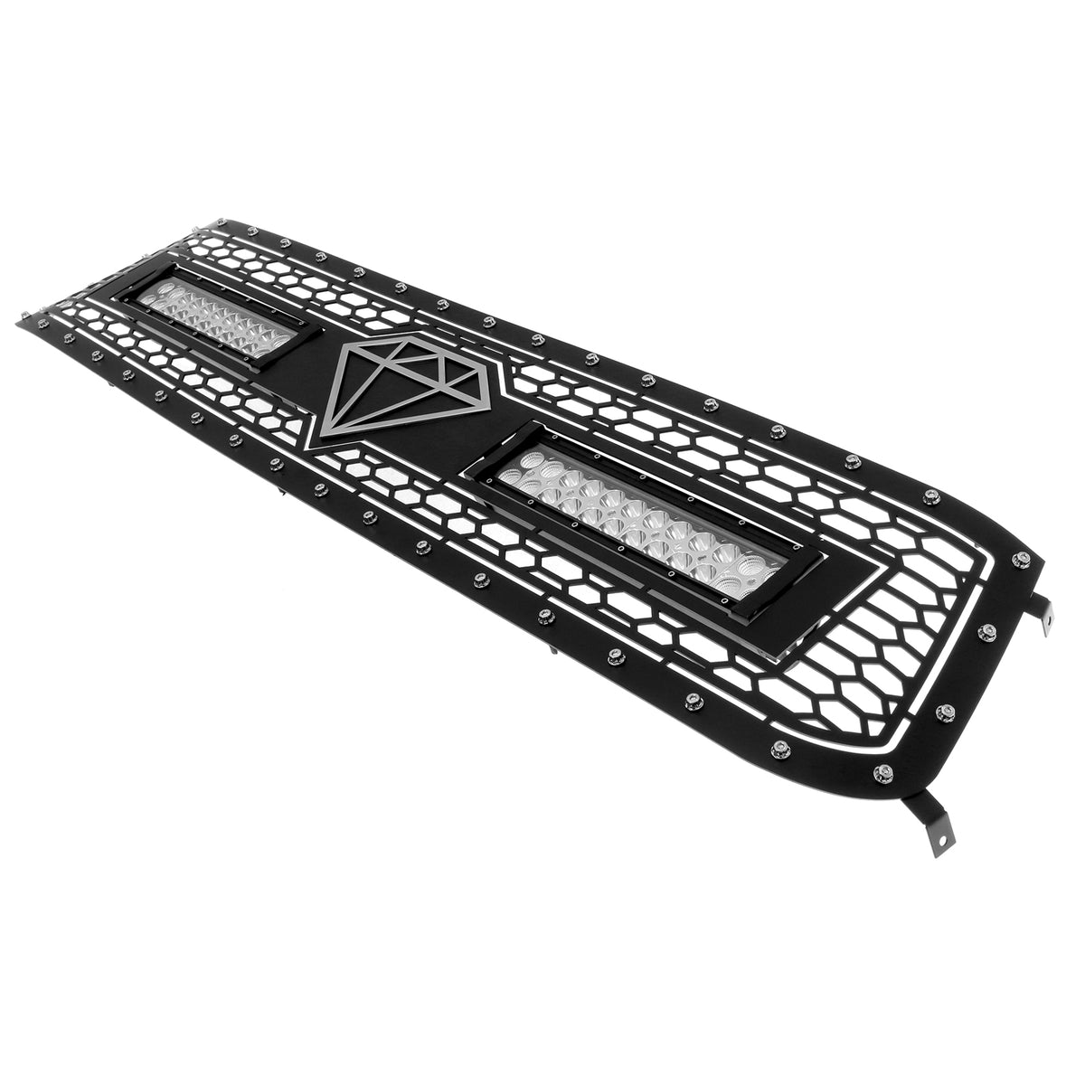 Stainless Steel Main Upper Sheet Grille 2014-2017 Toyota Tundra Not fit with front sensor behind logo GR20LEI85L