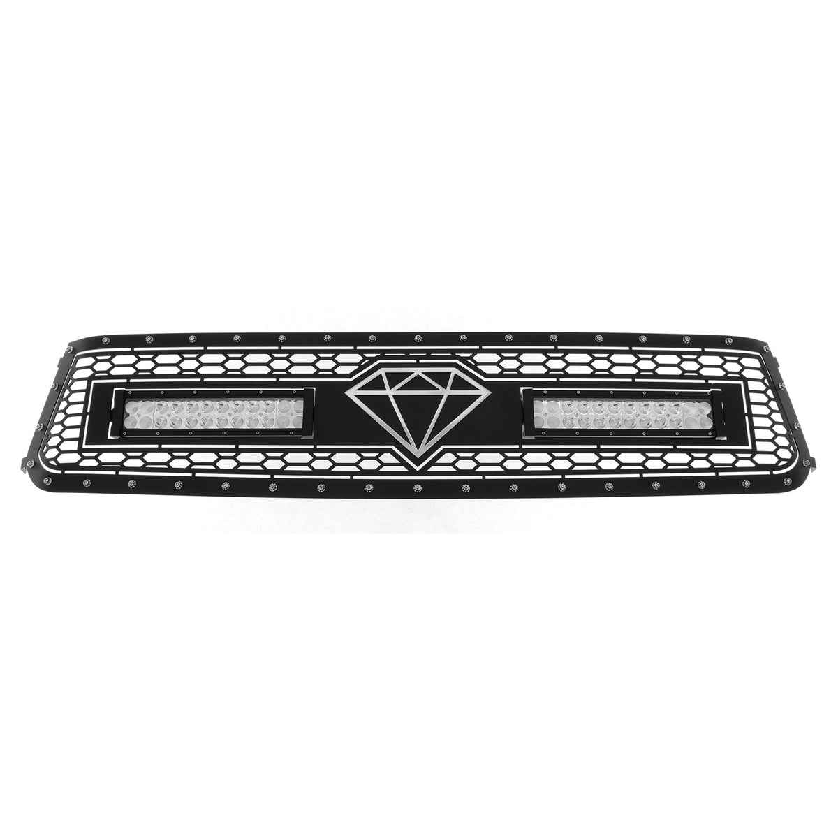 Stainless Steel Main Upper Sheet Grille 2014-2017 Toyota Tundra Not fit with front sensor behind logo GR20LEI85L