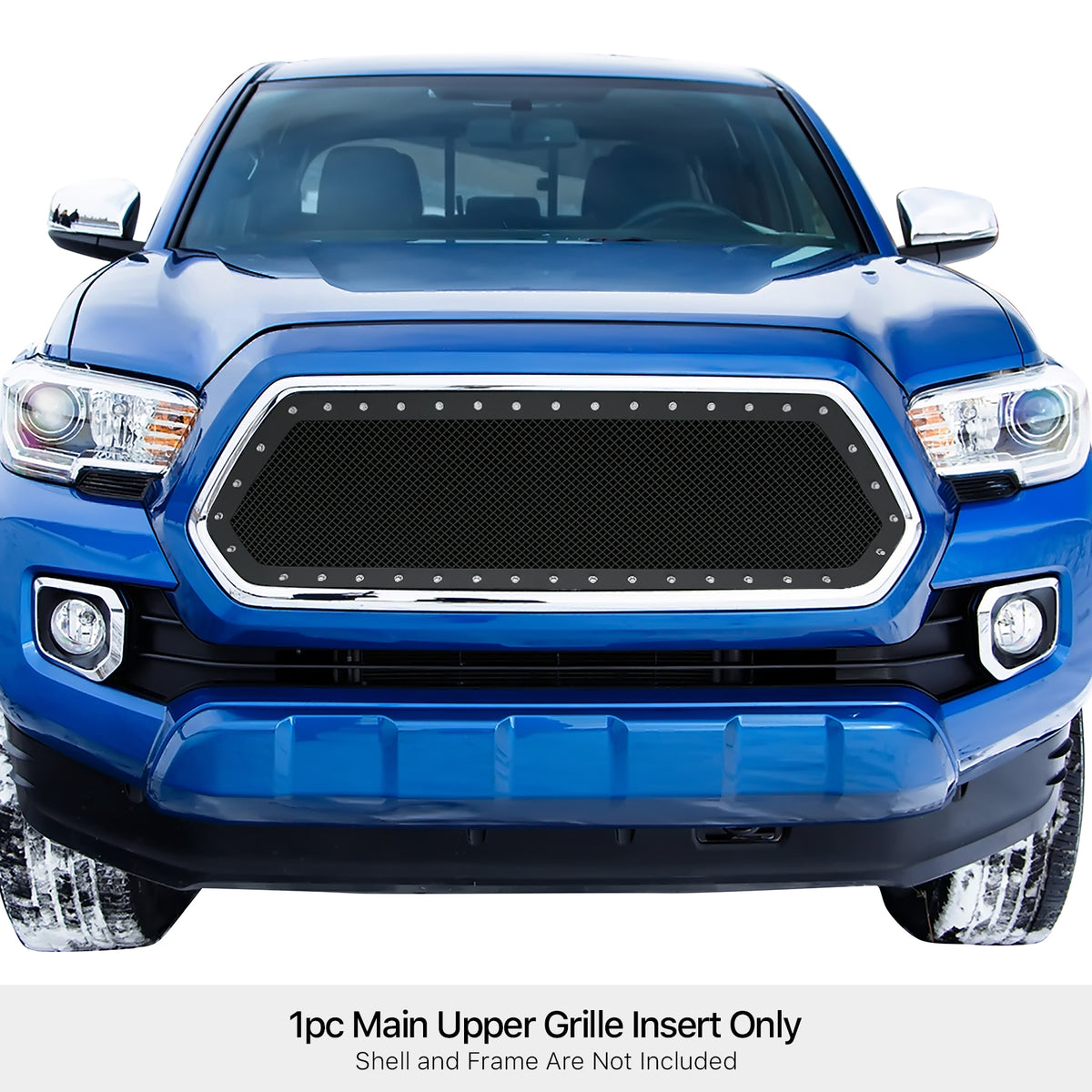Stainless Steel Main Upper Rivet Grille 2016-2017 Toyota Tacoma Not Fit With Front Sensor GR20LFC58H