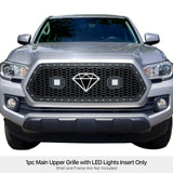 Stainless Steel Main Upper Sheet Grille 2016-2017 Toyota Tacoma Not Fit With Front Sensor GR20LFC58L