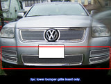 Stainless Steel Lower Bumper Mesh Grille 2003-2007 Volkswagen Touareg With Chrome Trim V8 GR22GEH16T