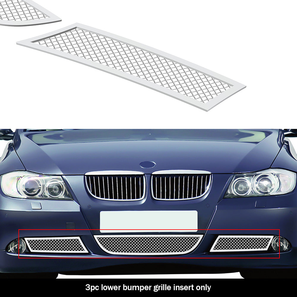 Stainless Steel Lower Bumper Mesh Grille 2006-2007 BMW 325I /2006-2007 BMW 330I GR23GEE24T