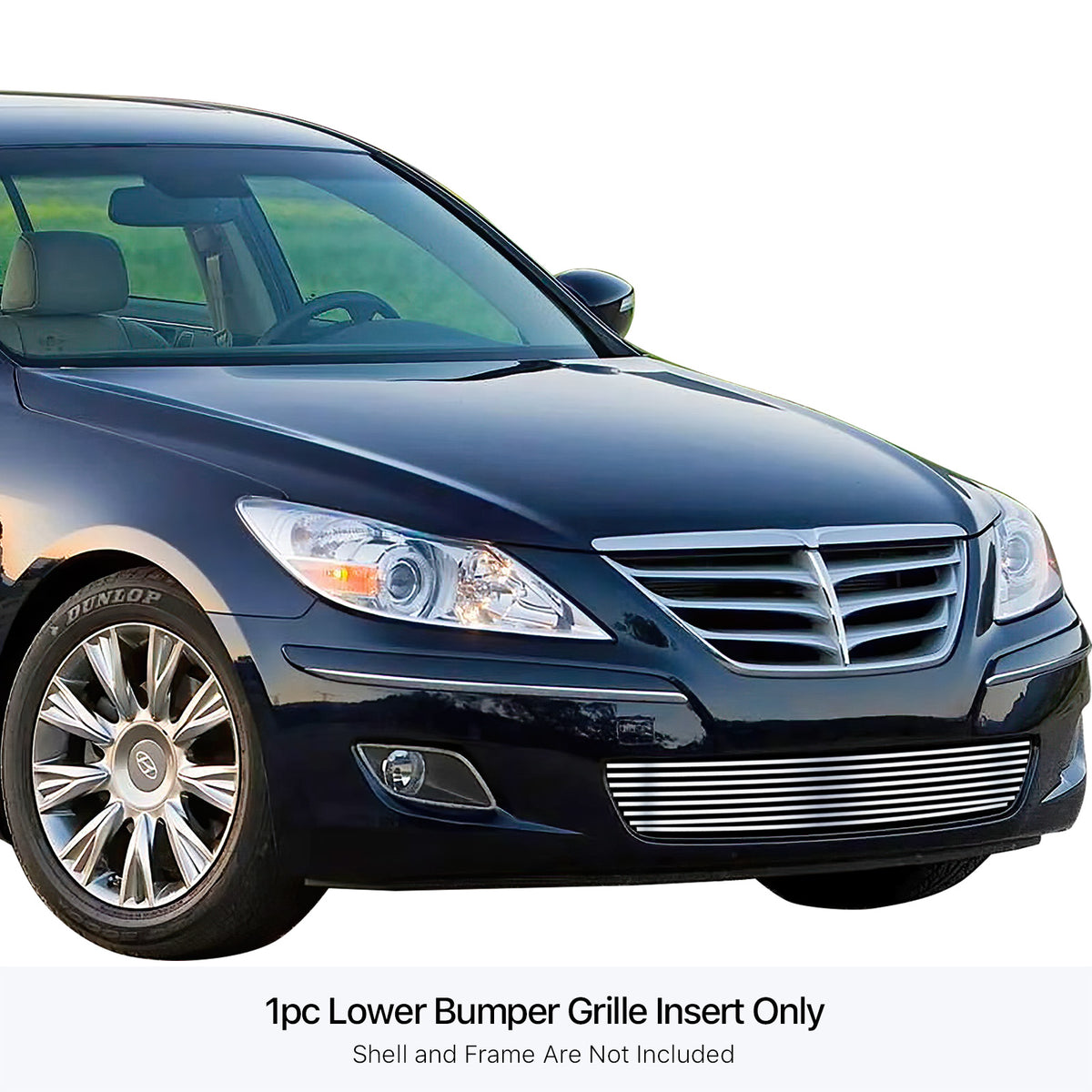 Stainless Steel Lower Bumper Stainless Steel Billet Grille 2009-2011 Hyundai Genesis Sedan GR25FFF88S