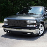 99-02 Chevy Silverado / 00-06 Suburban Glossy Mesh Grille - Matte Black