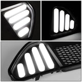 2015-2017 Ford Mustang Badgeless Honeycomb Mesh Grille - Black
