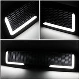 94-02 Dodge Ram Honeycomb Mesh Grille w/ LED DRL Lights - Matte Black